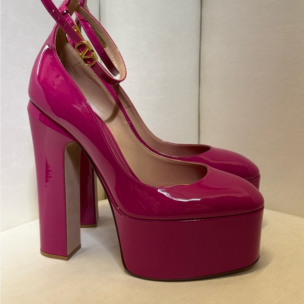 Valentino Fuchsia Platform Heels